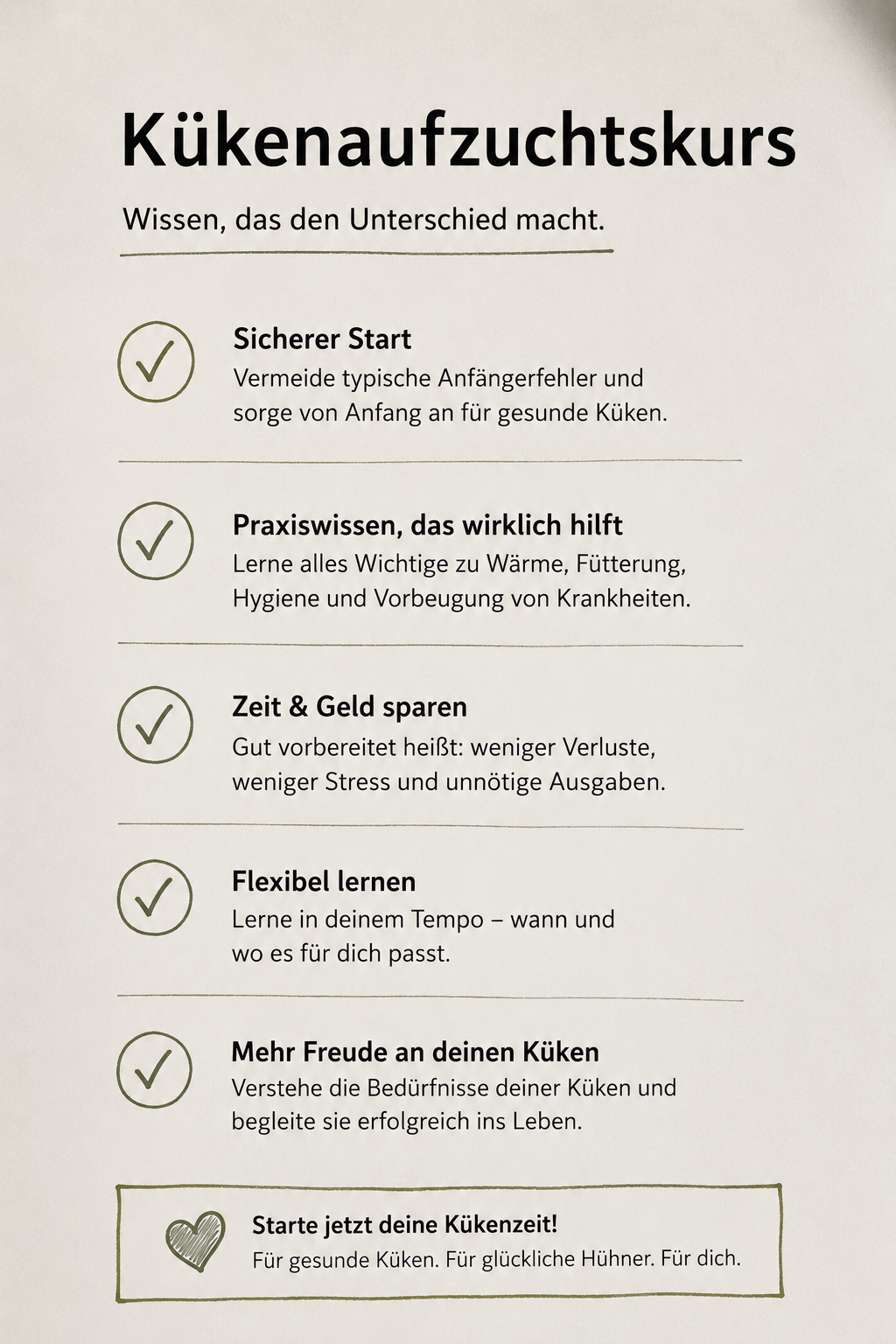 Die gesunde Kükenaufzucht